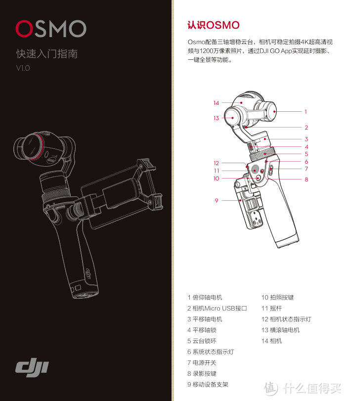 DJI大疆科技 OSMO(灵眸) 手持云台相机北美版开箱体验