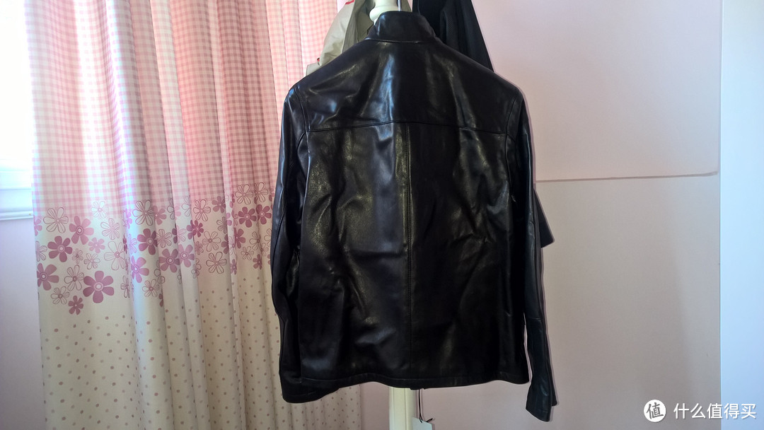 瑕不掩瑜COLE HAAN Smooth Leather Moto Jacket 男款羊羔皮机车夹克，内附真人兽