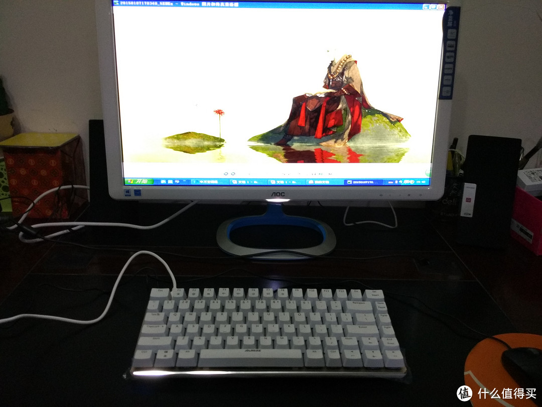 显示器 AOC LV242WIM6 & 键盘 AJAZZ 黑爵 极客AK33 开箱
