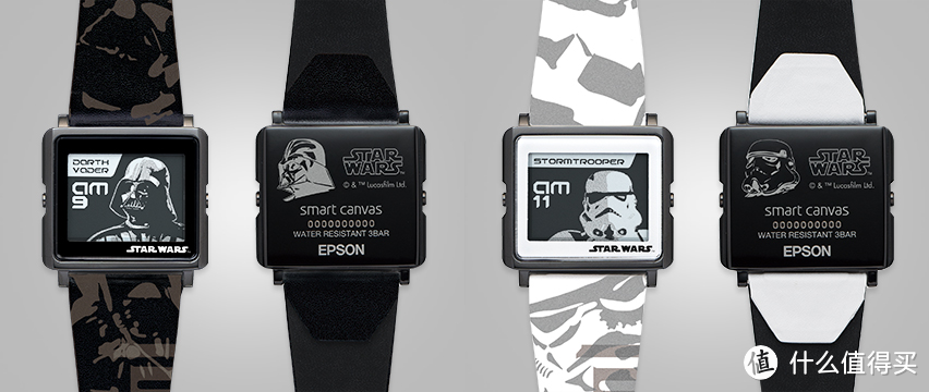 轮播黑白星战画面：EPSON 为 Smart Canvas系列手表 推出 “星战”限定版