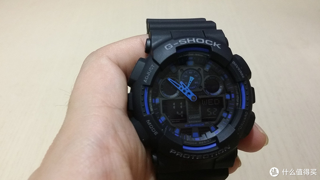 三眼siao蓝：CASIO卡西欧 G-SHOCK系列 GA-100-1A2 石英男表