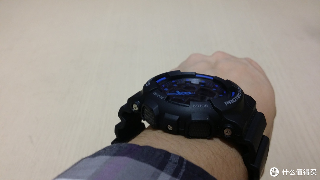 三眼siao蓝：CASIO卡西欧 G-SHOCK系列 GA-100-1A2 石英男表