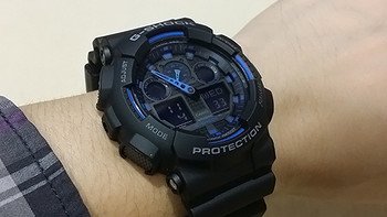 三眼siao蓝：CASIO卡西欧 G-SHOCK系列 GA-100-1A2 石英男表