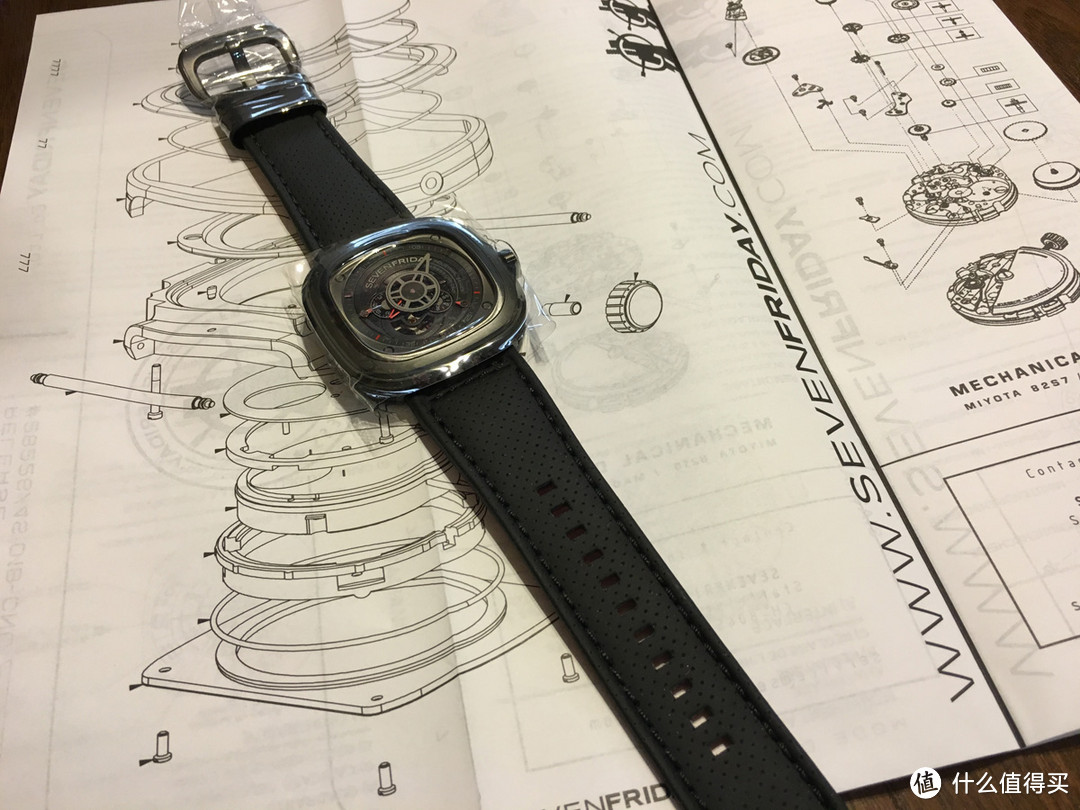 工业朋克范儿生日礼物：SEVENFRIDAY P3-1 皮带机械男表