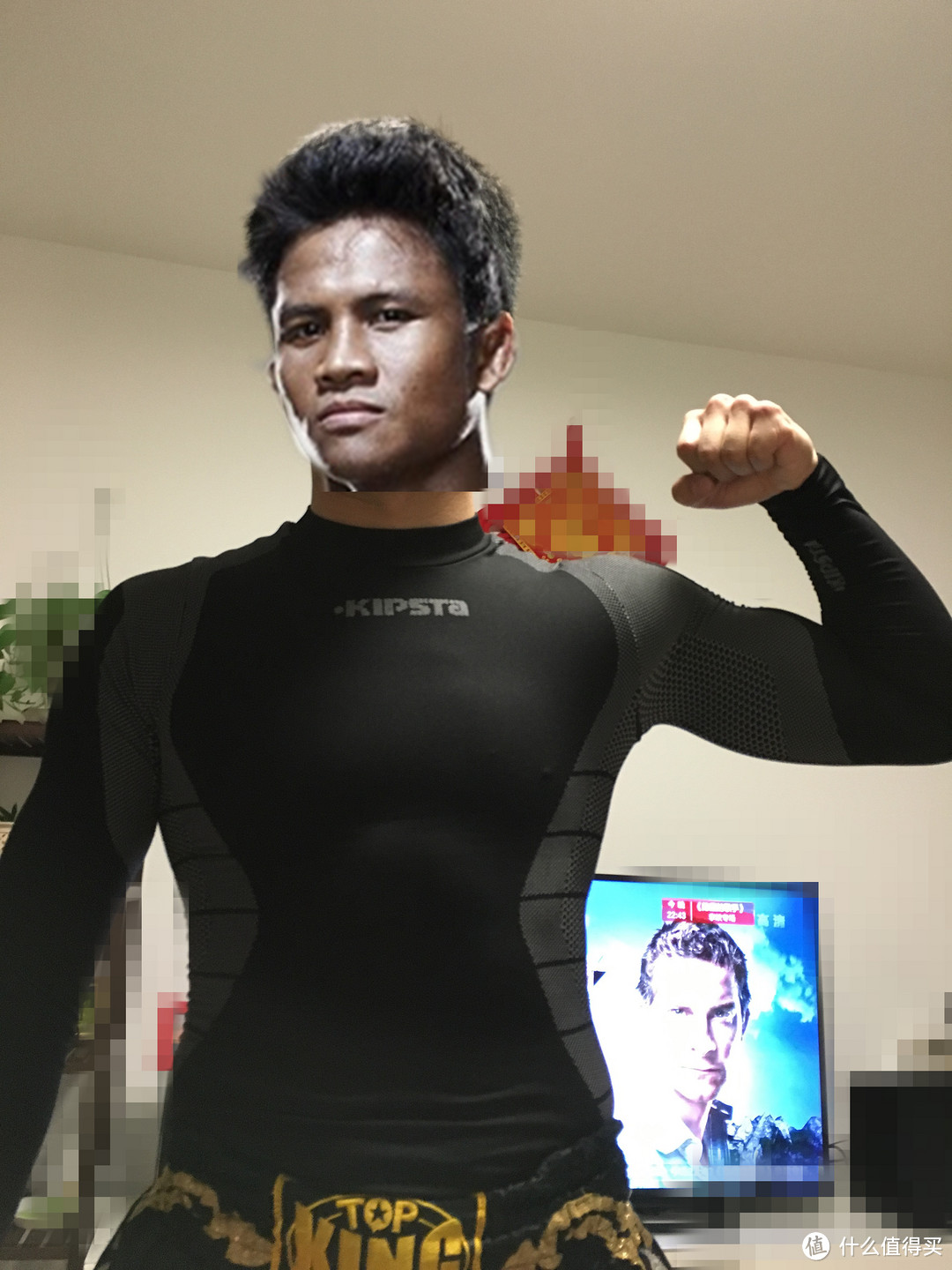 70kg泰拳死胖子的迪卡侬 kipsta 运动紧身衣评测