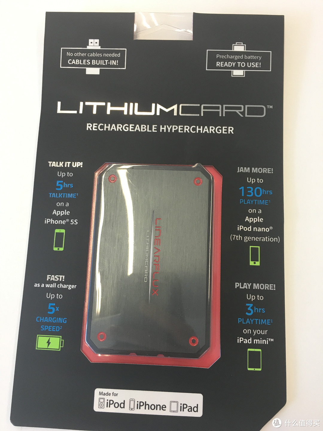 美亚海淘最轻薄卡片式移动电源 Lithiumcard