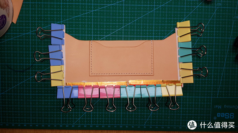 DIY钱包——绿色长夹制作过程