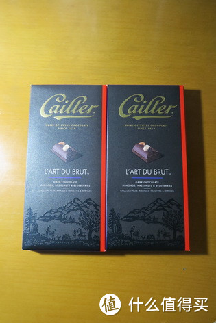 Cailler 凯雅 巴旦木、榛仁、蓝莓黑巧克力 开箱试吃