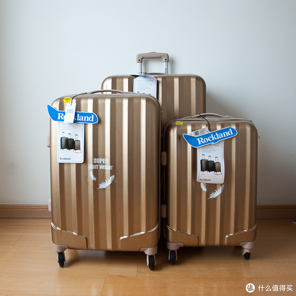 【众测】实用亲民，值得拥有---ROCKLAND 洛克兰 CF185 20+24+28寸 拉杆套箱（金色）使用评测