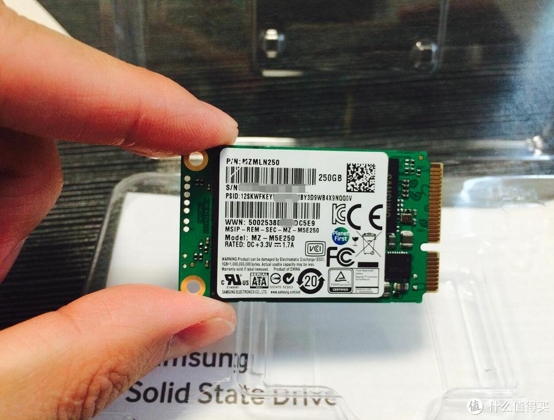 海淘 SAMSUNG 三星 MSATA 850EVO+不重装系统升级笔电的SSD