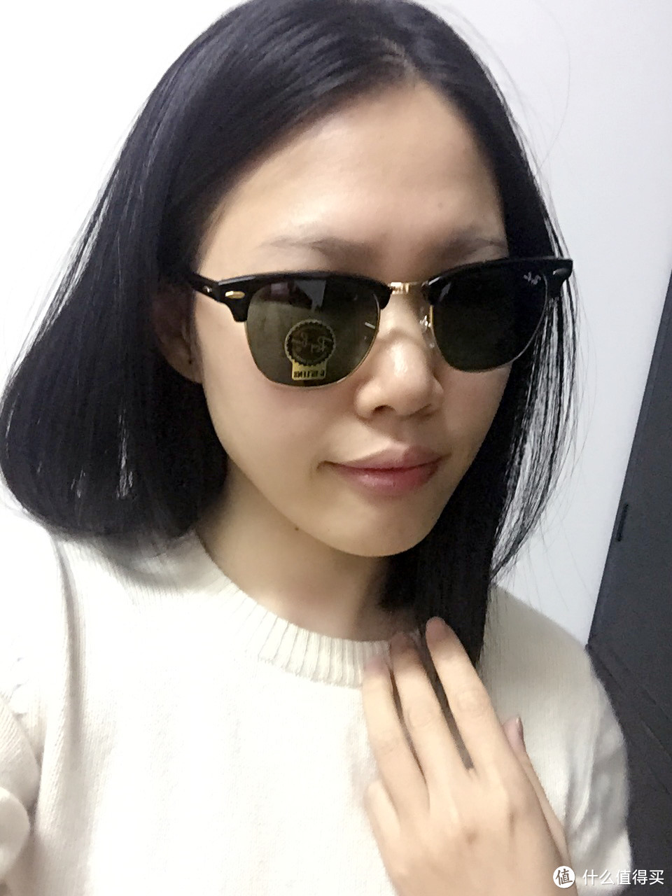 小鼻子女银的雷朋太阳眼镜：RB3016 49mm试戴（附真假鉴别&真人秀）