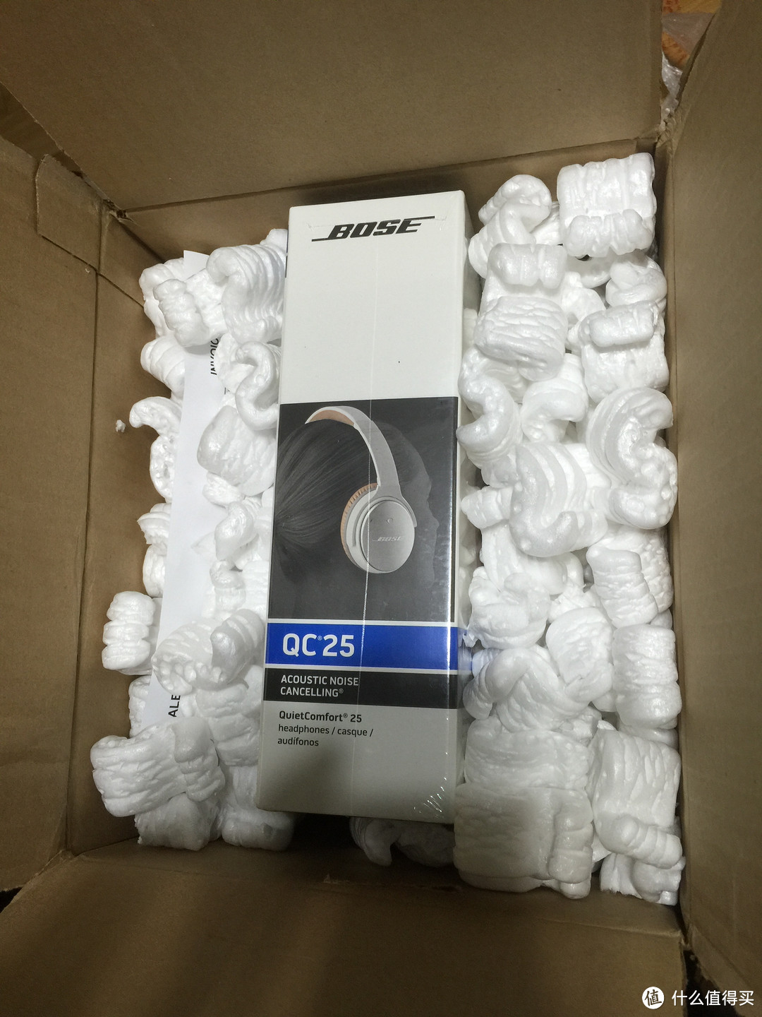 白色BOSE QC25 主动降噪耳机加物流体验与使用感受（详细多图！）