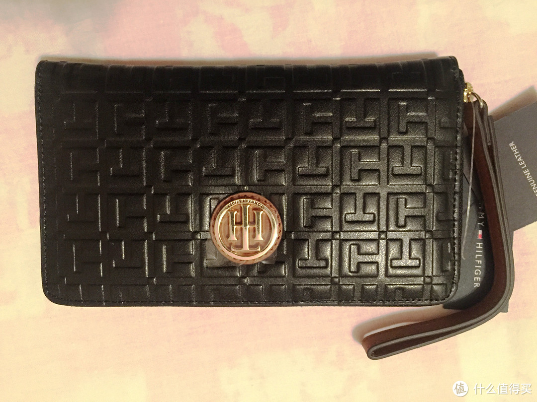 TOMMY HILFIGER Debossed Wristlet 女款真皮手拿包