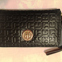 TOMMY HILFIGER Debossed Wristlet 女款真皮手拿包