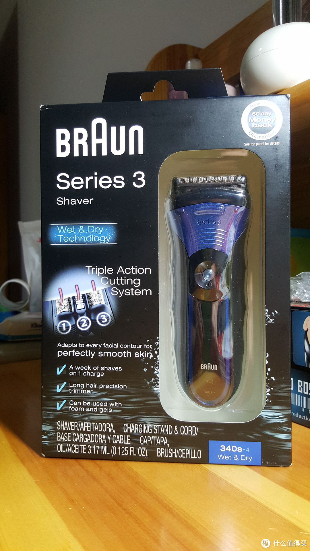 BRAUN 博朗 Series 3-340s 干湿电动剃须刀 开箱体验