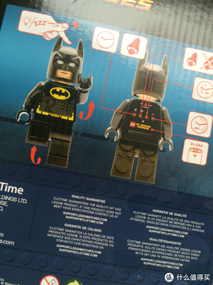 中亚海外购：LEGO 乐高 9005718 Super Heroes Batman 蝙蝠侠闹钟