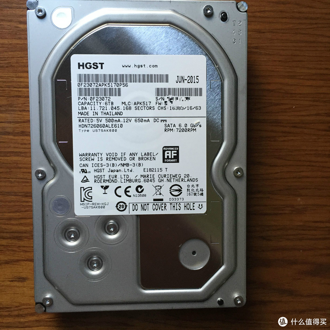 HGST 日立 6TB NAS硬盘 开箱