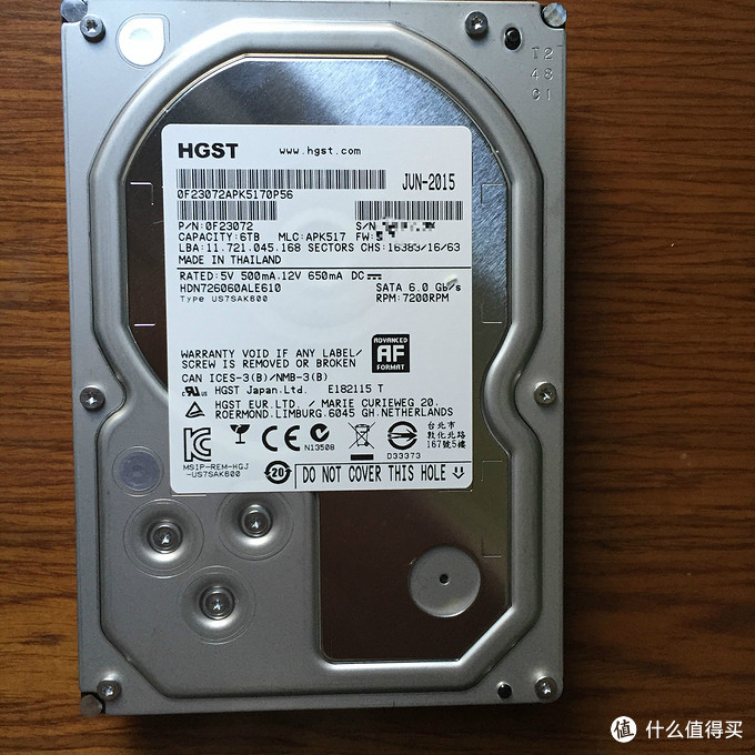 HGST 日立 6TB NAS硬盘 开箱