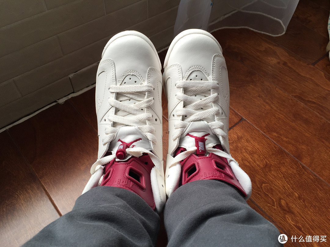 专卖店原价购入 Nike 耐克 AIR JORDAN 6 maroon 元年复刻魔力红 篮球鞋