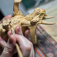 Schleich 思乐 恐龙素模 五角龙 上色过程