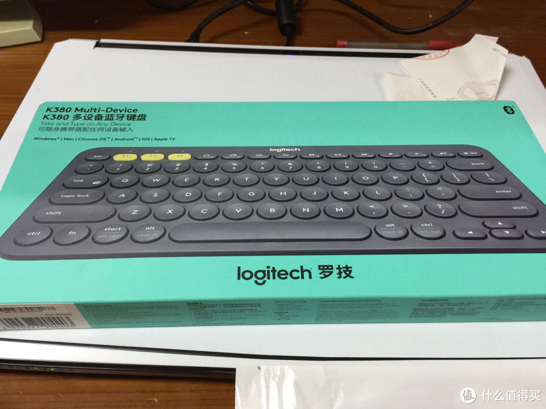 logitech 罗技 蓝牙键盘 k380开箱