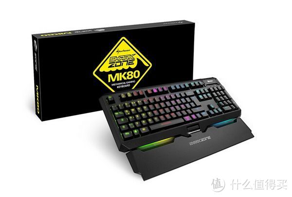 自带RGB灯与USB hub：SHARKOON 旋刚 发布 SHARK ZONE MK80 机械键盘