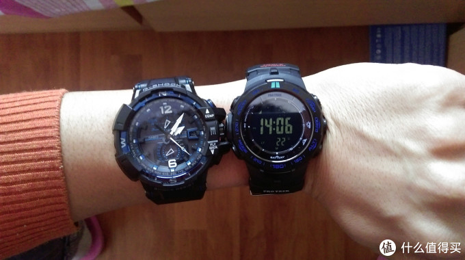 casio 卡西欧 prw 3100y-1d 开箱晒 自改帆布表带