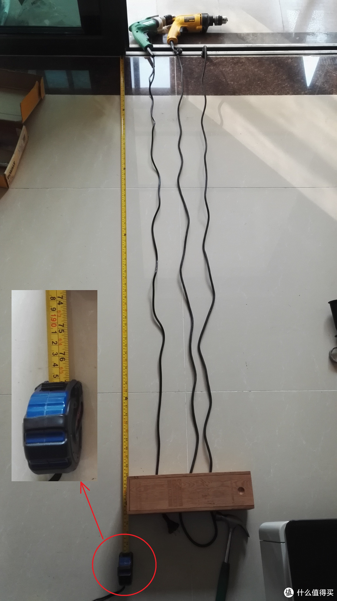 电线差别巨大，德伟电线粗，将近4米；日立电线细，2米不到
