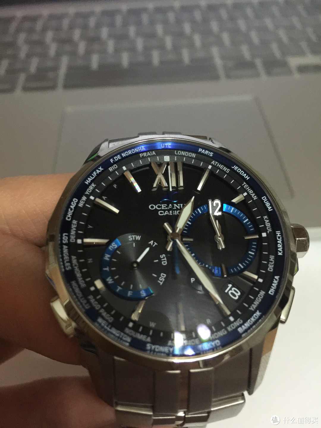 追寻心中的那一抹蓝色：CASIO 卡西欧 OCEANUS 海神 OCW-S3400-1AJF Manta 电波手表(附简易使用说明)