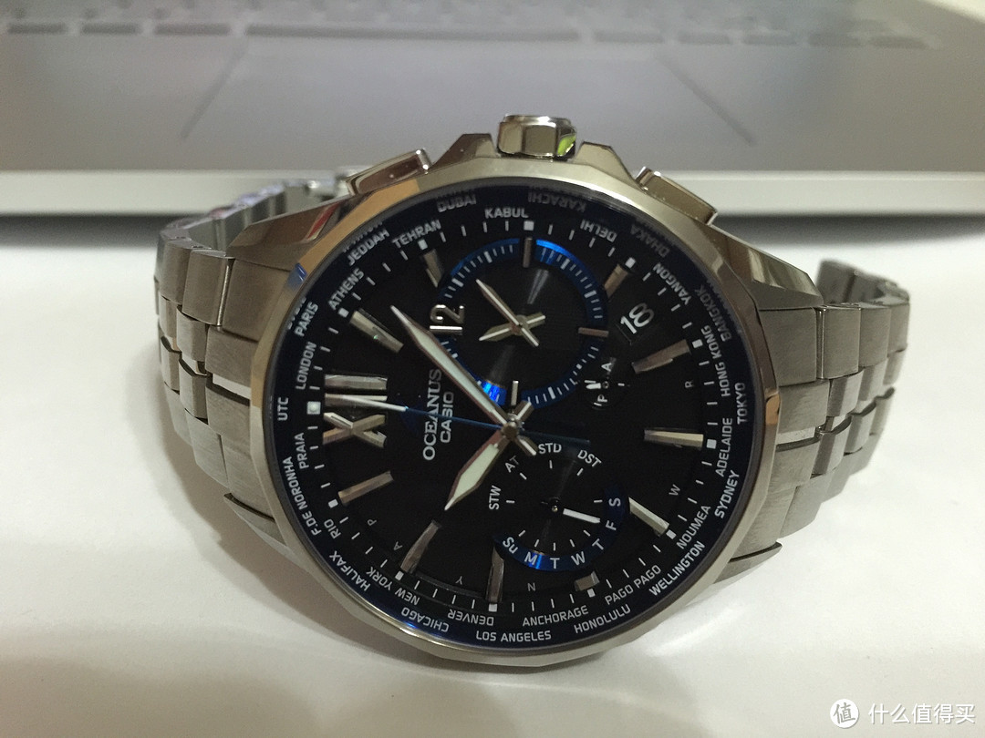 追寻心中的那一抹蓝色：CASIO 卡西欧 OCEANUS 海神 OCW-S3400-1AJF Manta 电波手表(附简易使用说明)