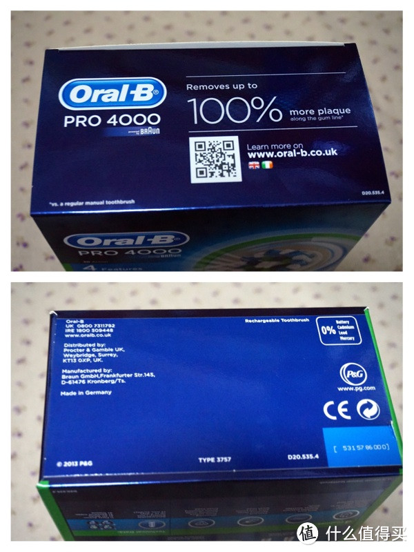 #有货自远方来#  BRAUN 博朗 Oral-B 4000 电动牙刷开箱