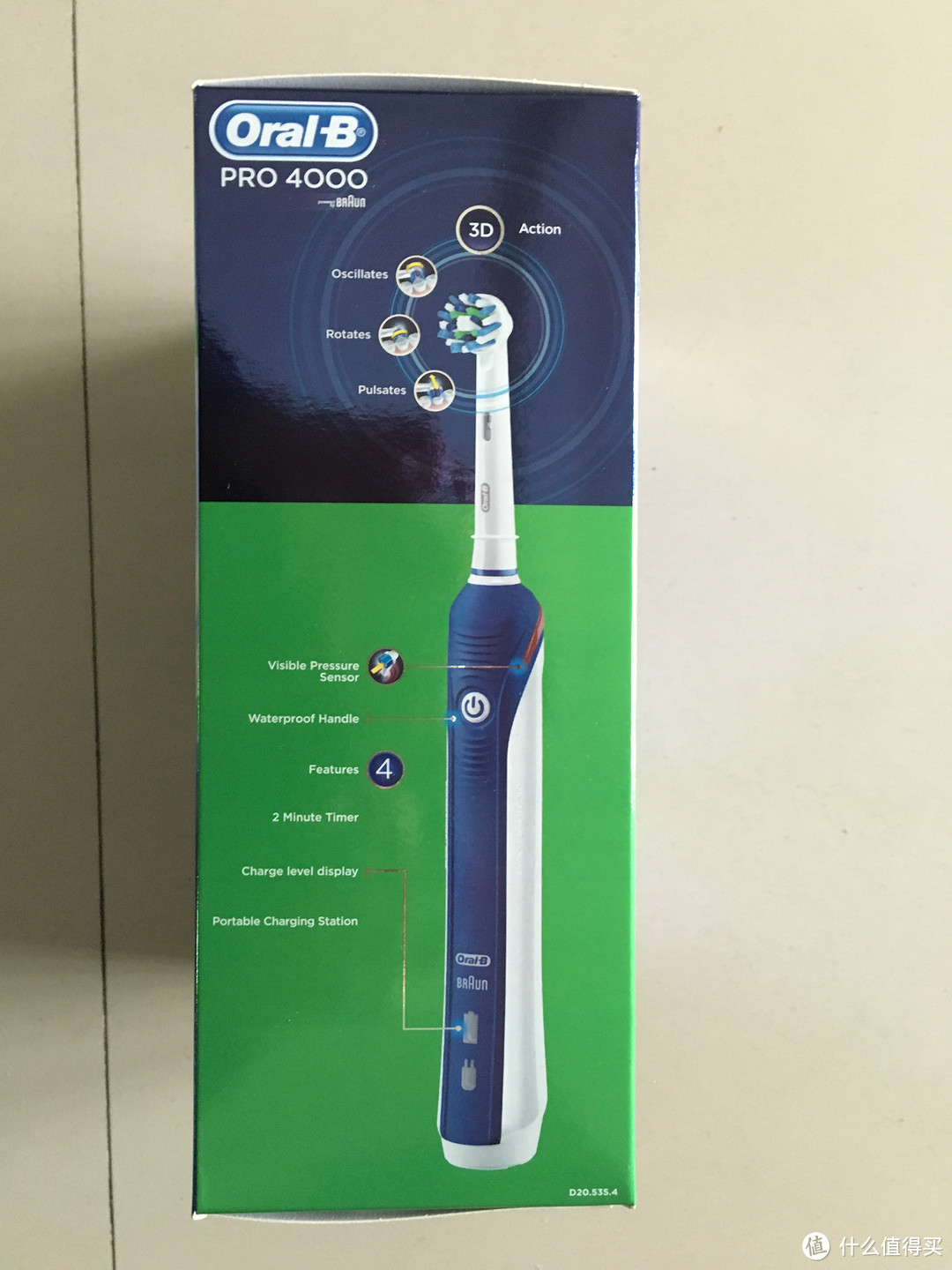 #有货自远方来#英亚购入BRAUN 博朗 Oral-B 欧乐-B Pro 4000 电动牙刷 晒单