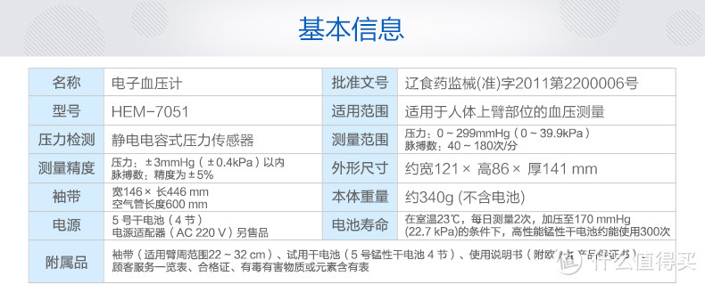 Omron 欧姆龙 智能电子血压计上臂式 HEM-7051