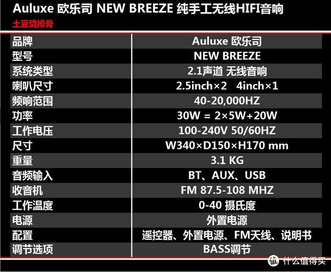 音乐你的生活---Auluxe 欧乐司 NEW BREEZE 无线HIFI音响