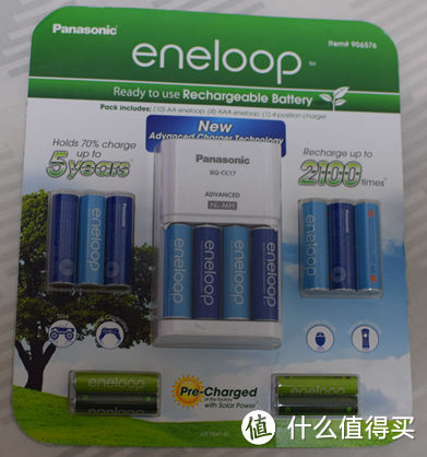 松下爱乐普 Eneloop充电套装（BQ-CC17充电器+10节5号AA+4节7号AAA）