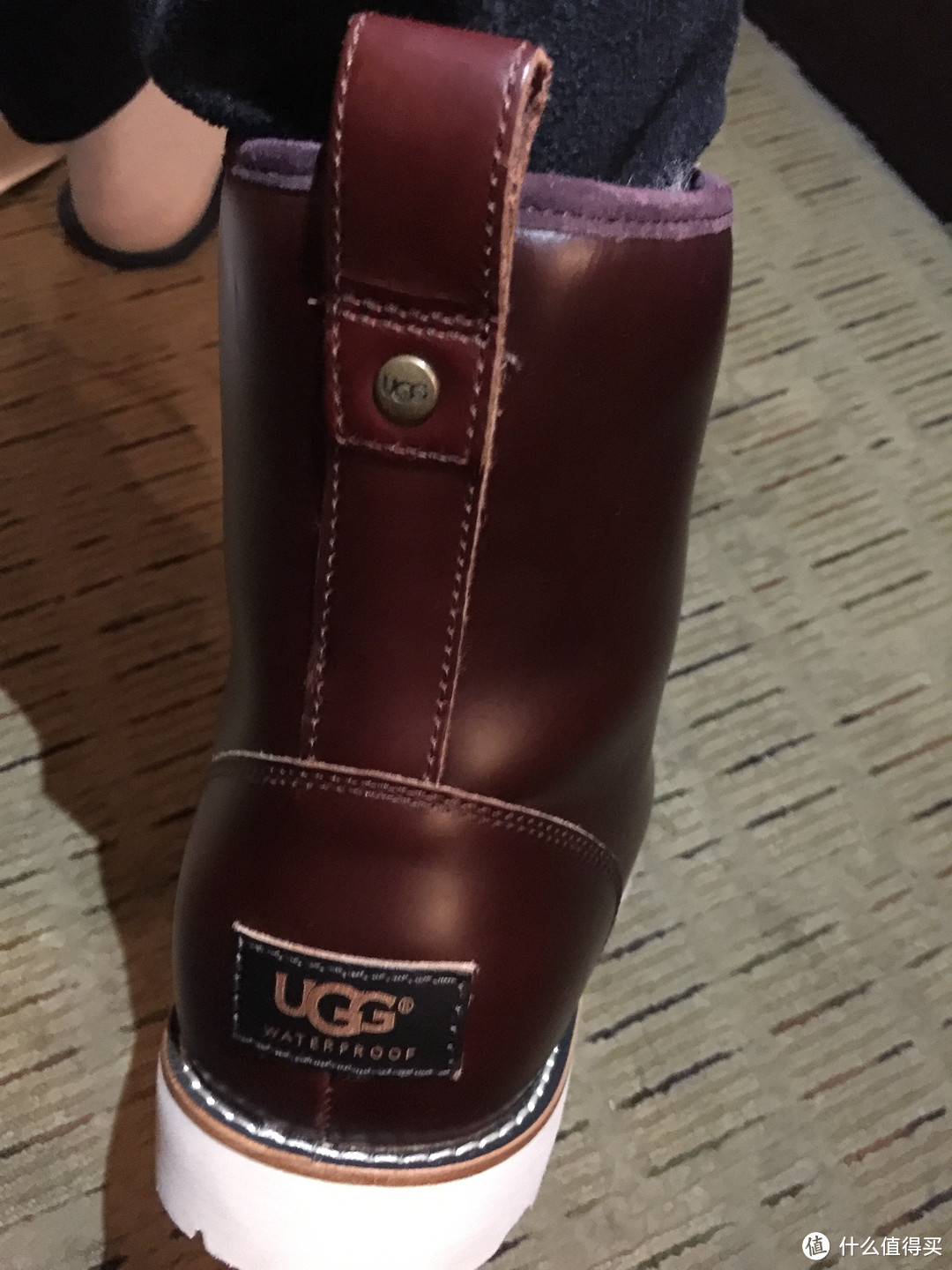 UGG M HANNEN TL - CORDOVAN棕色羊毛内里男靴