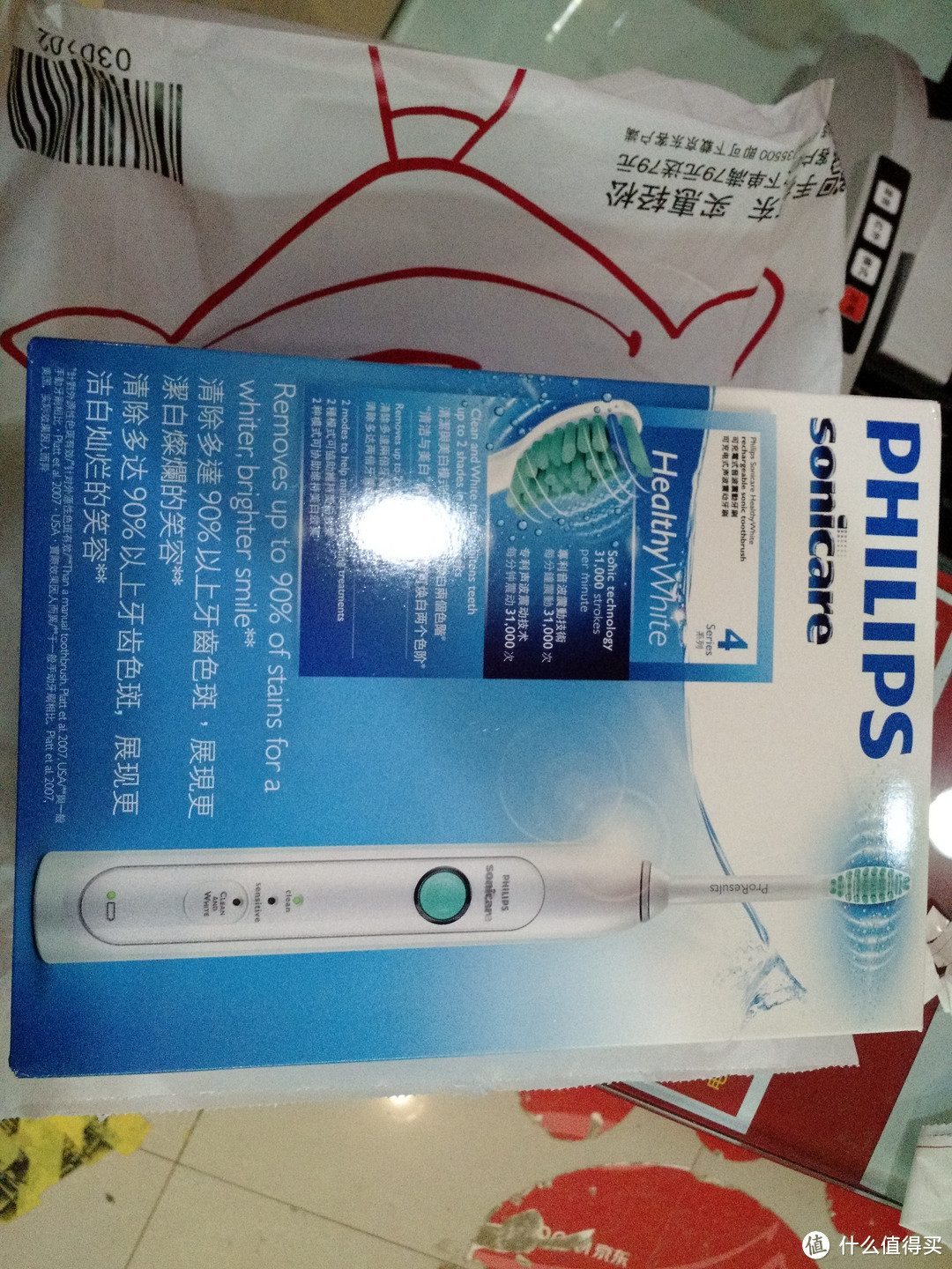 低价PHILIPS 飞利浦 Sonicare HX6730 声波电动牙刷 火速开箱（附5折购买刷头简单流程）