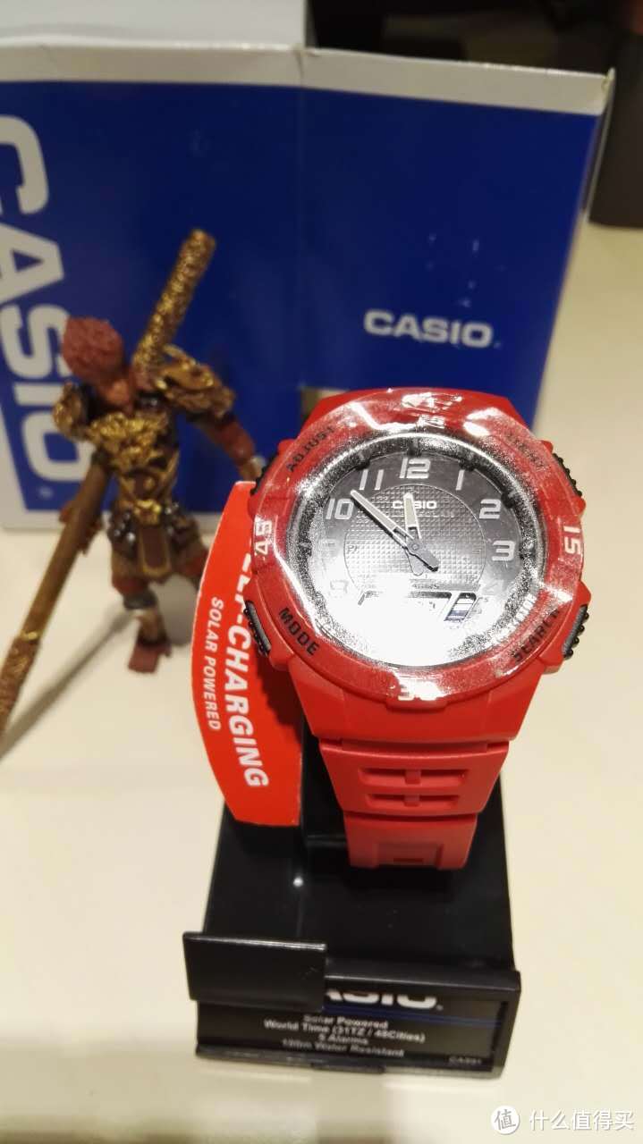 CASIO 卡西欧 AQ-S800W-4BVCF 大红手表 过年好运装备