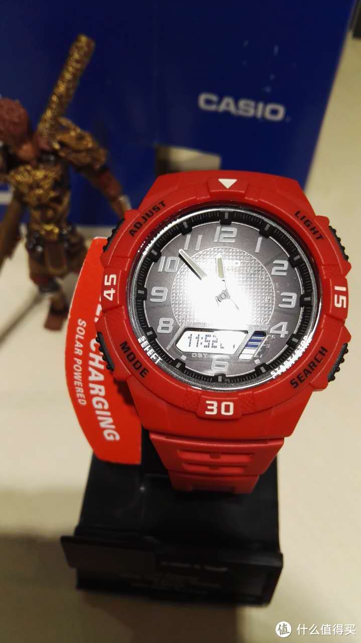 CASIO 卡西欧 AQ-S800W-4BVCF 大红手表 过年好运装备