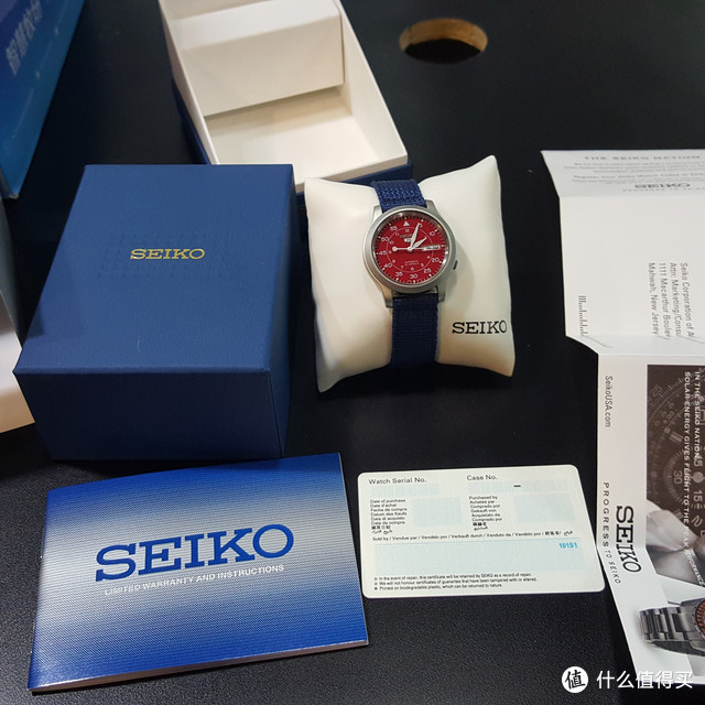 30美金的一抹红:SEIKO 精工 SNKM95 男款机械表 到货开箱