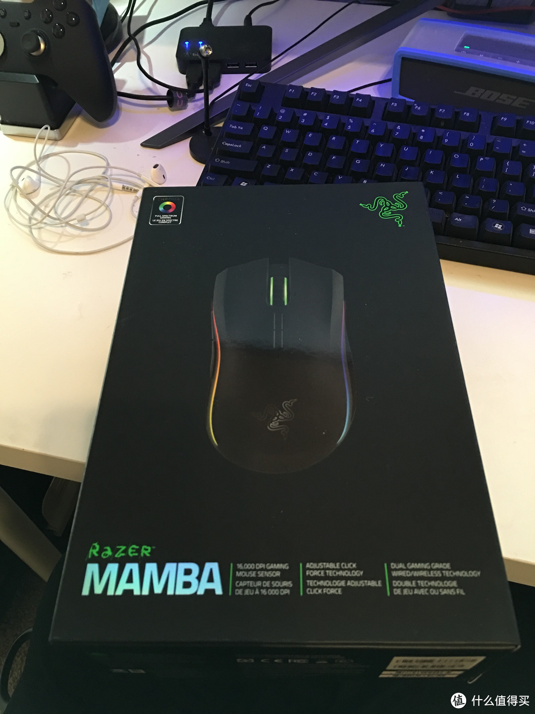 灯厂新曼巴, Razer Mamba Chroma 流水开箱+简单使用