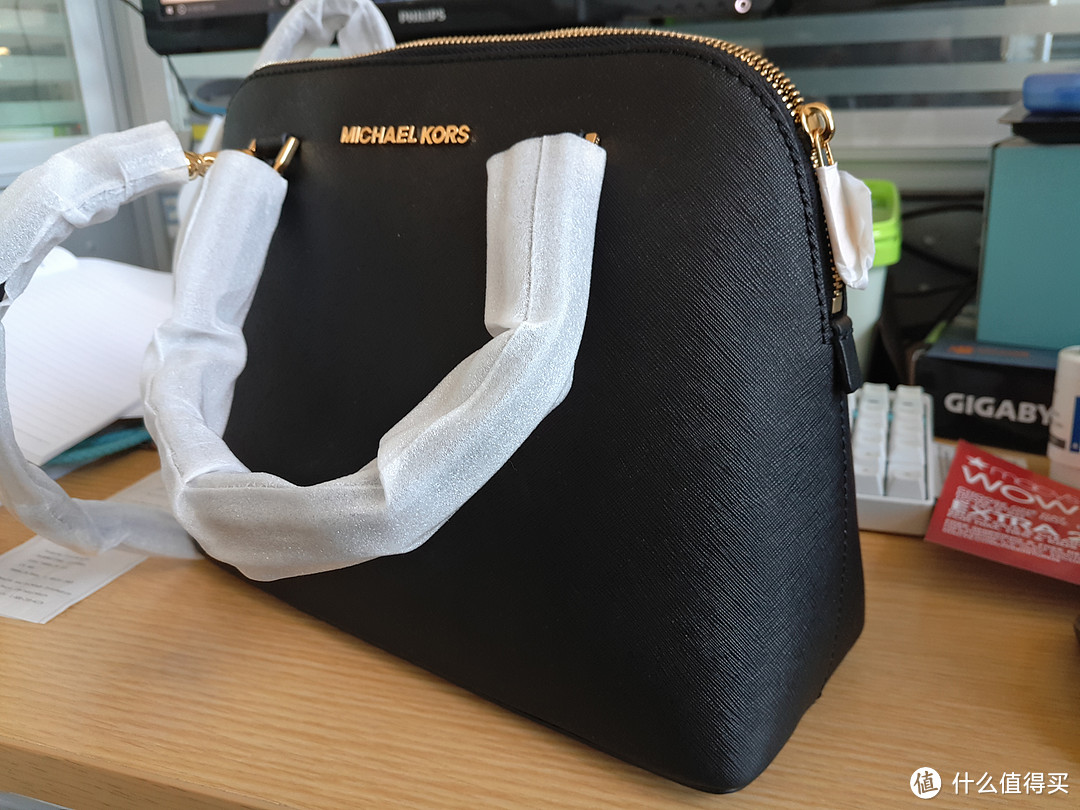 Macy's 支付宝海外直邮MICHAEL Michael Kors Cindy Medium Dome Satchel 贝壳包