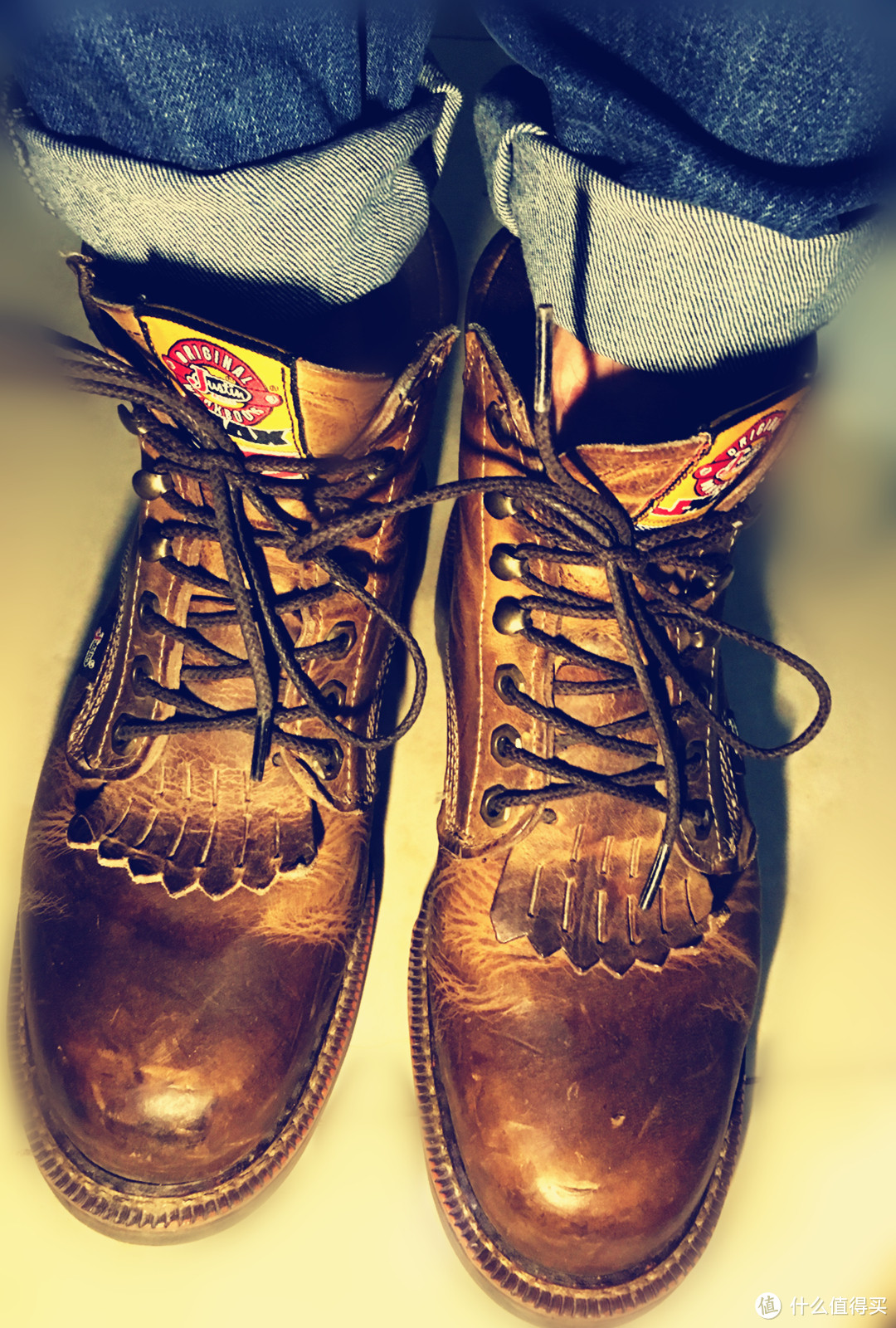 CAT 卡特彼勒 经典黄靴 & Justin Original 435 钢头工装鞋