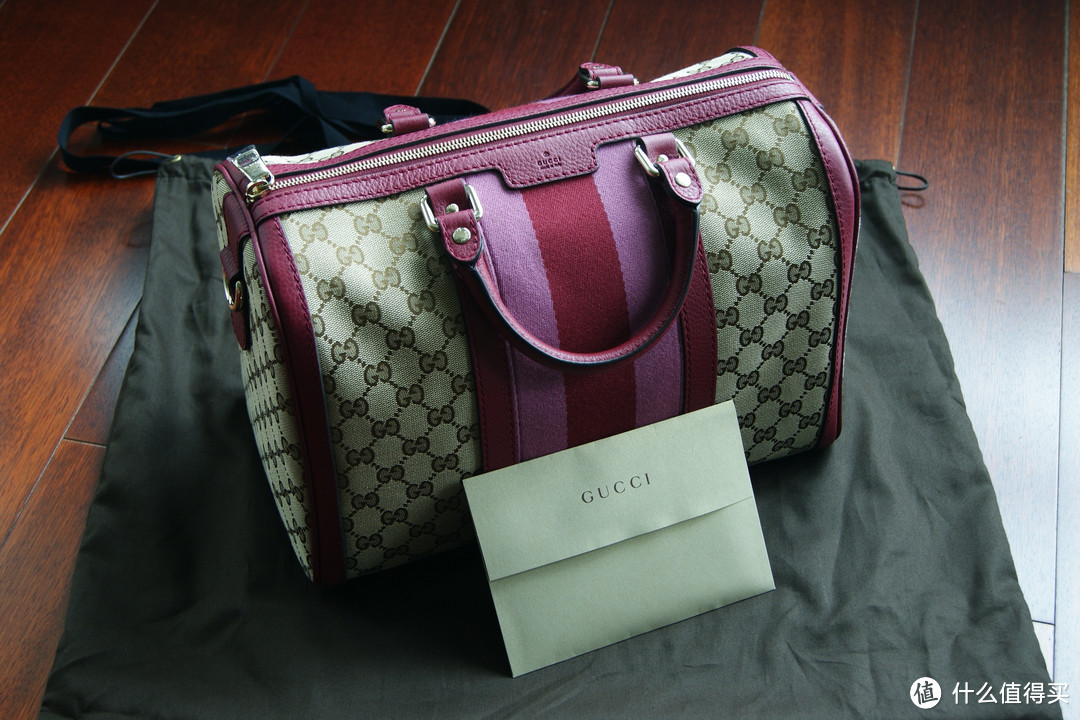 GUCCI 古驰 Vintage Web Original GG Boston Bag 女款波士顿手提包