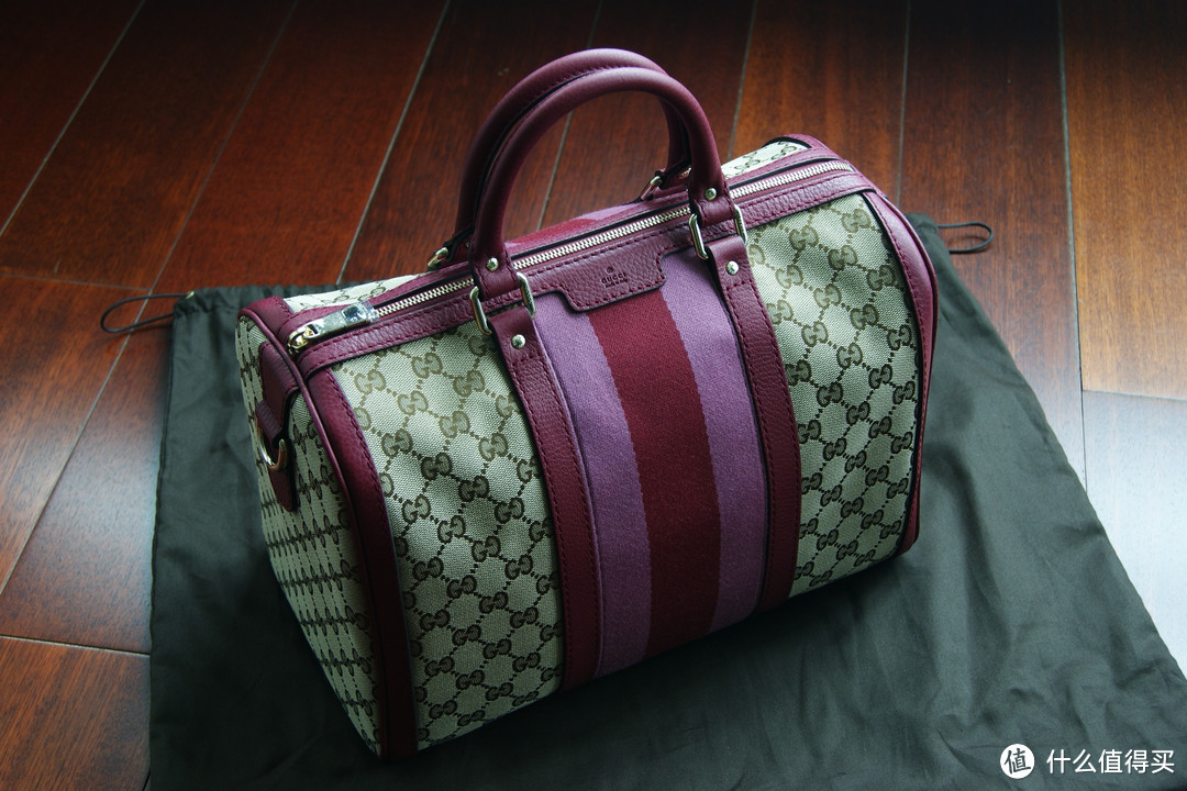 GUCCI 古驰 Vintage Web Original GG Boston Bag 女款波士顿手提包