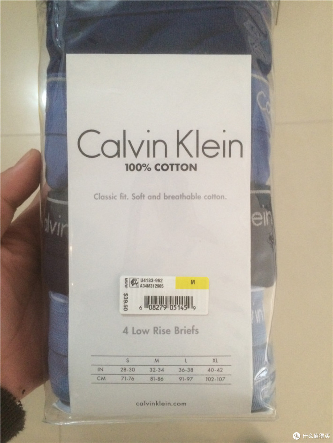 Calvin Klein Cotton Classic Low Rise Brief 男士三角内裤 购买体验