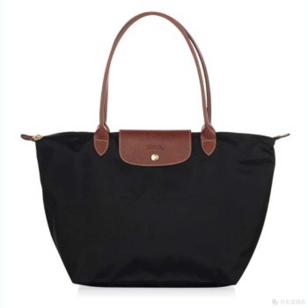 Longchamp 珑骧女款尼龙长柄中号手提包1899黑色