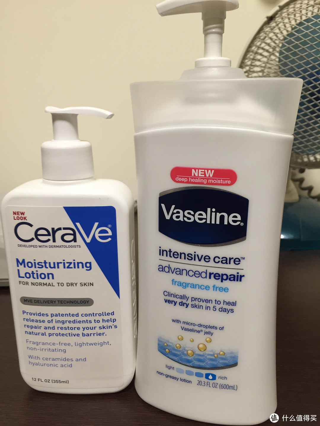 CeraVe 全天候保湿滋润乳液，附与Vaseline 身体乳使用对比