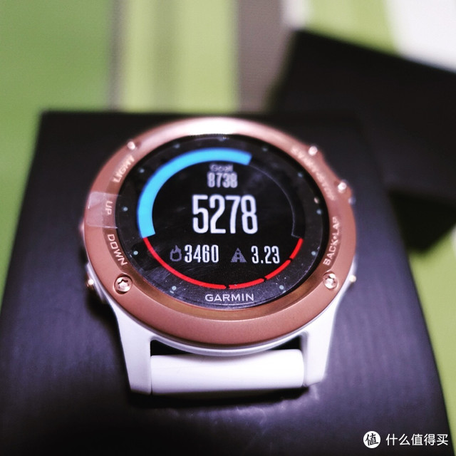 不负等待:Garmin 佳明 Fenix3 蓝宝石玫瑰金/白 手表