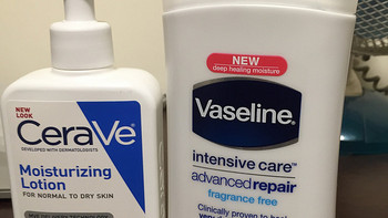 CeraVe 全天候保湿滋润乳液，附与Vaseline 身体乳使用对比